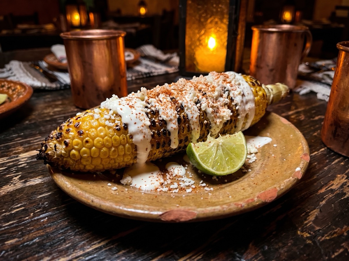 Wood-fired elote