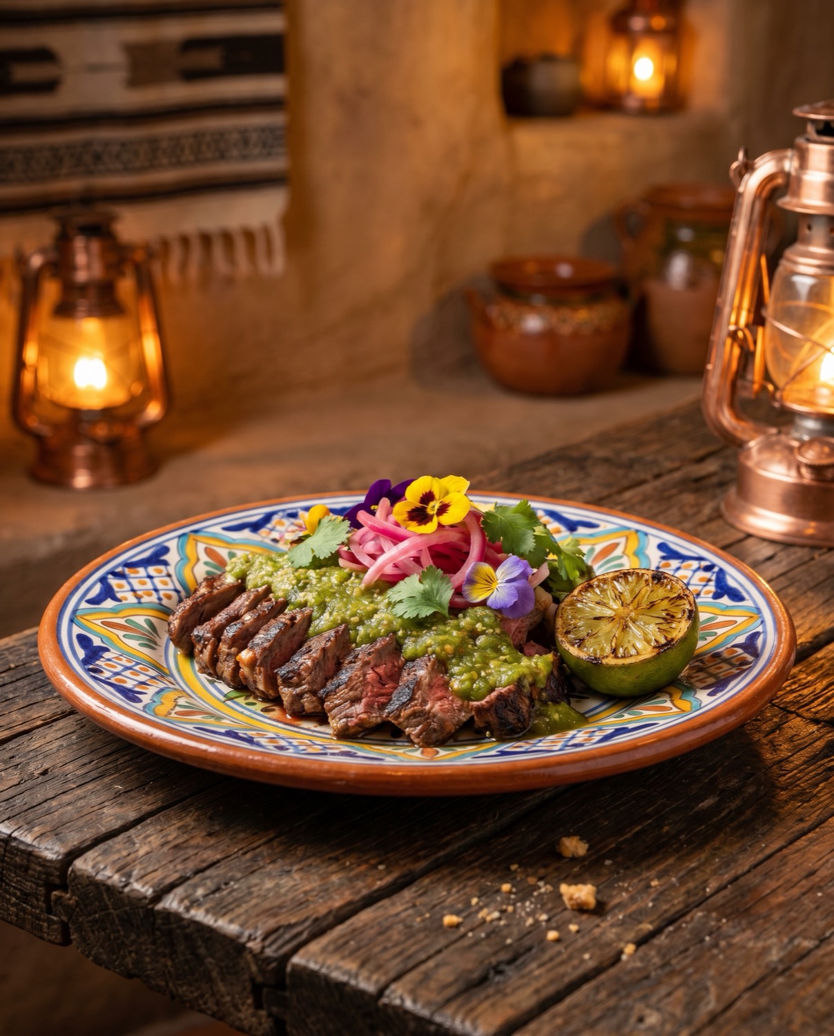 Plated modern Mexican dish