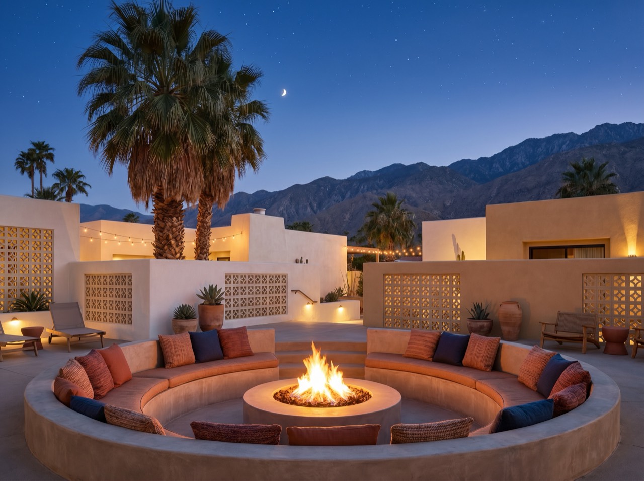 Fire pit lounge