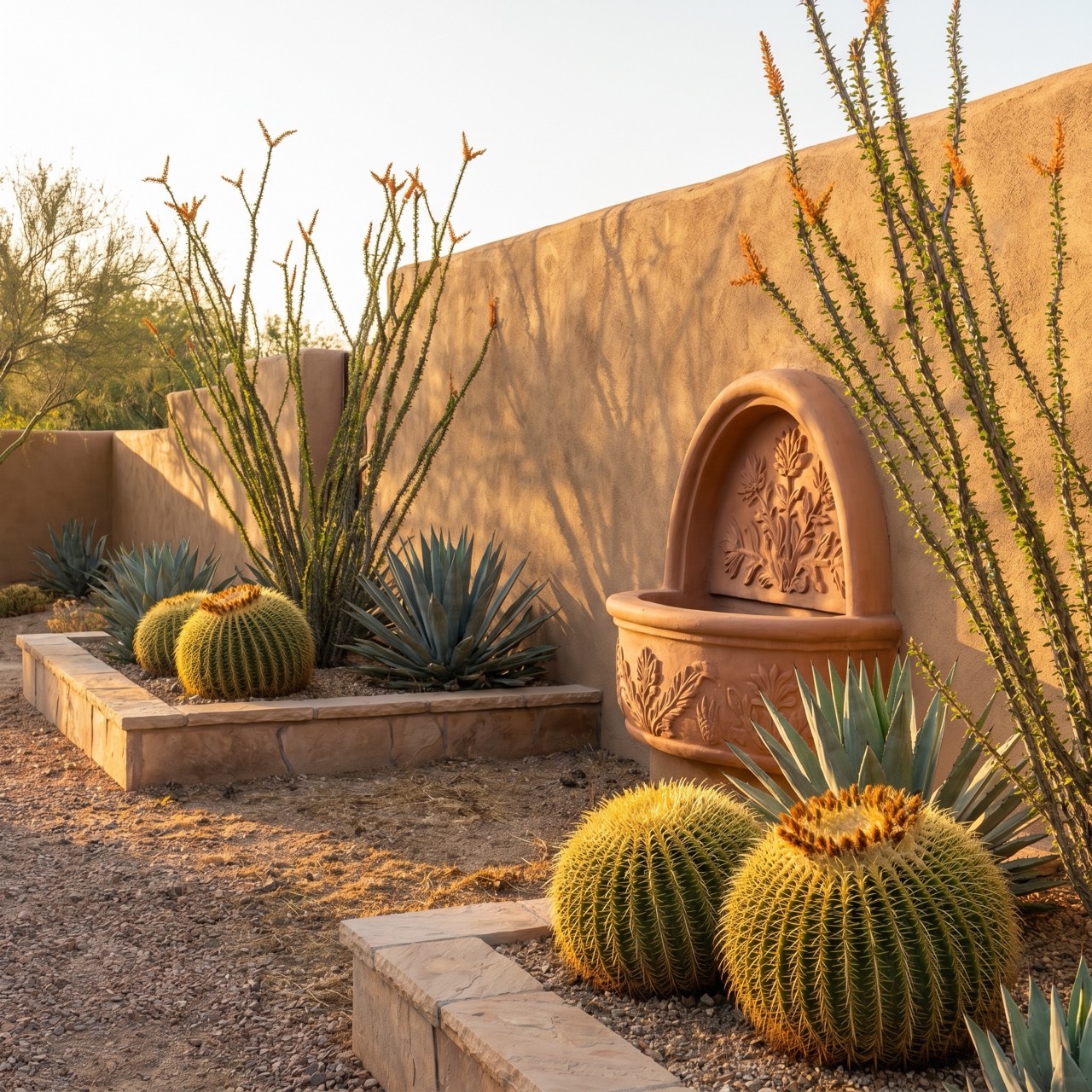 Desert cactus garden